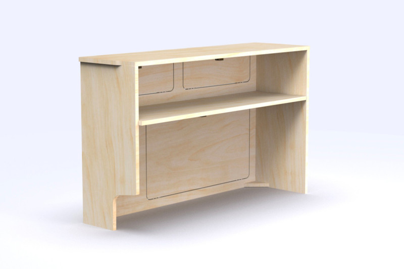 Meuble Latéral Comptact A1 - Aménagement VW Caddy | Simple Vans