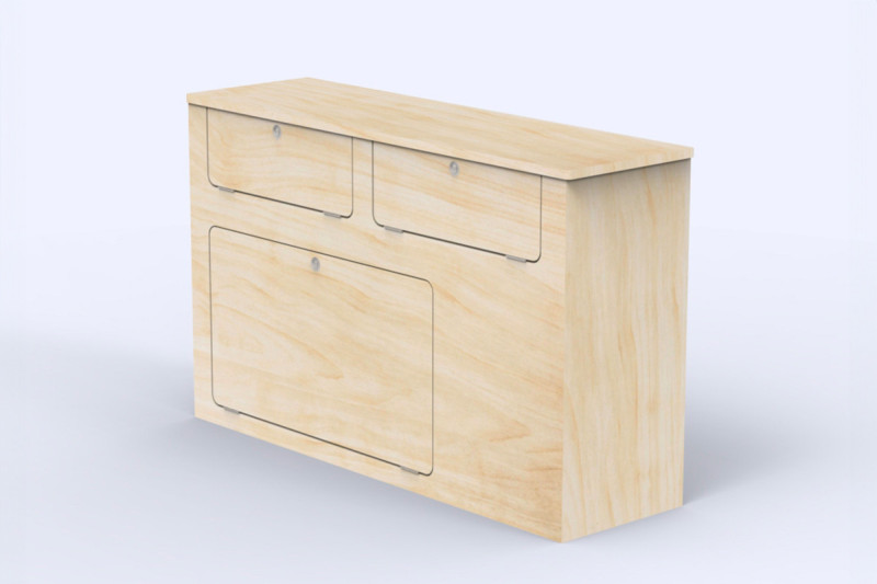 Kompakter Seitenschrank A1 - Van-Umbau van compact | Simple Vans