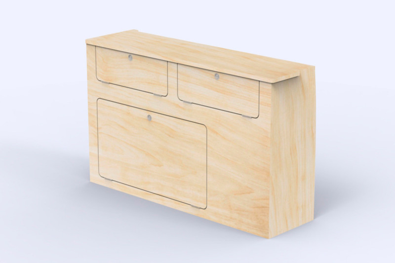 Kompakter Seitenschrank A1 - Van-Umbau Kangoo 3 | Simple Vans