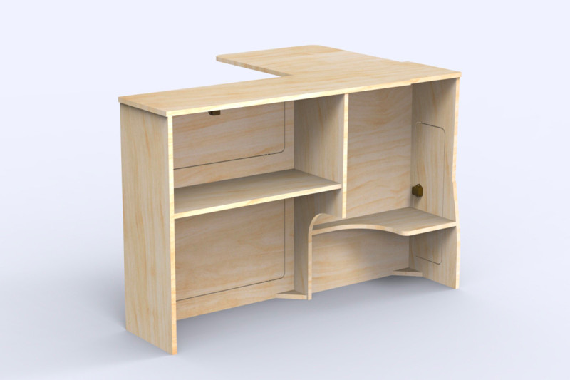 Seitenschrank Tisch A2 - Van-Umbau Trafic 3 | Simple Vans