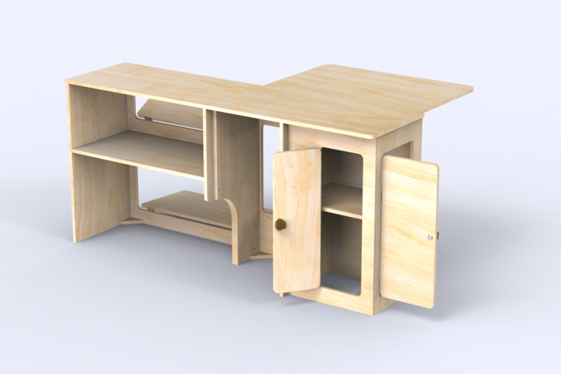Seitenschrank Großer Tisch L1 A4 - Van-Umbau | Simple Vans