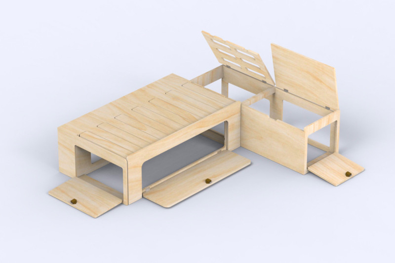 Compact Sliding Bed B4 - Van Conversion | Simple Vans