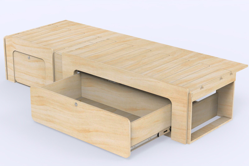 Tiroir Intérieur D6 - pour lit peigne B120 | Simple Vans
