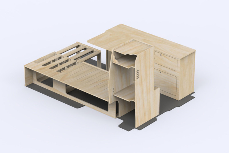 Kit complet The Roamer - Aménagement VW Transporter T5 / T6