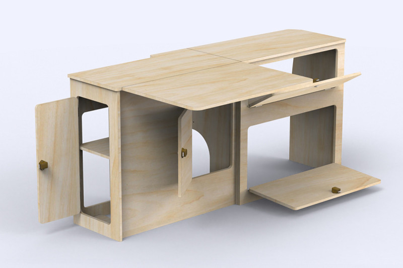 Unité Latérale Grand Table L1 A4 - Aménagement VW T5 / T6