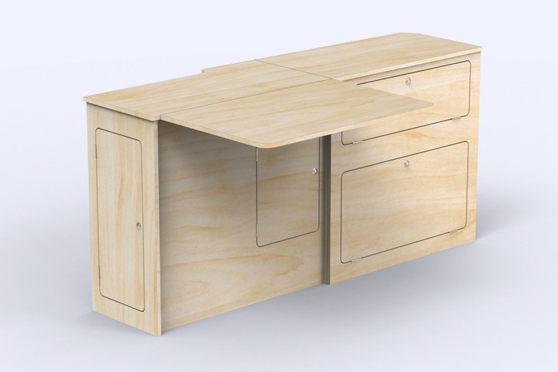 Large Table Side Unit L1 A4 - VW Transporter T5 / T6 Conversion