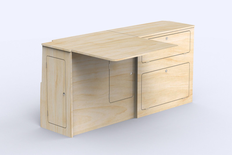 Large Table Side Unit L2 A3 - VW Transporter T5 / T6 Conversion