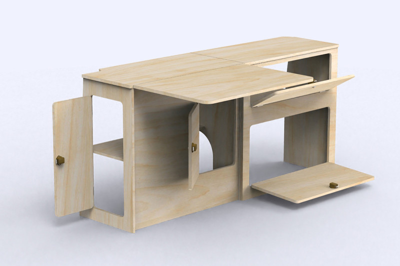 Unité Latérale Grand Table L2 A3 - Aménagement VW T5 / T6