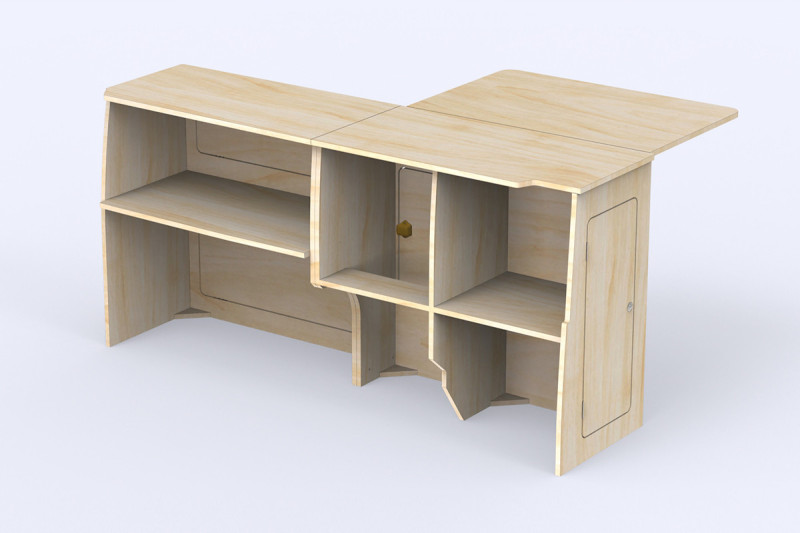 Large Table Side Unit L2 A3 - VW Transporter T5 / T6 Conversion
