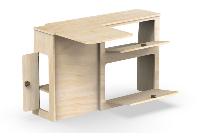 Schlanke Seitenschrank Tisch A2S - VW T5 / T6