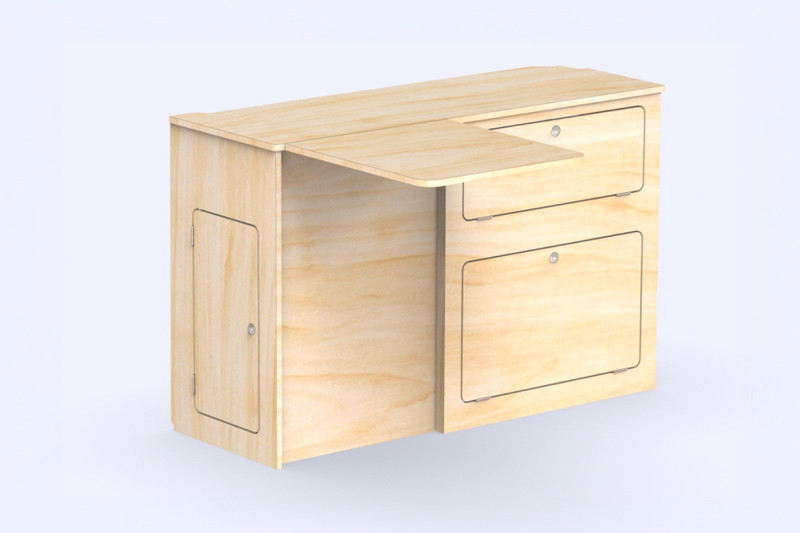 Unité Latérale Table A2 - Aménagement Expert / Jumpy | Simple Vans