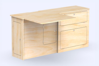 Unité Latérale Grand Table L1 A4 - Aménagement Trafic 3 | Simple Vans