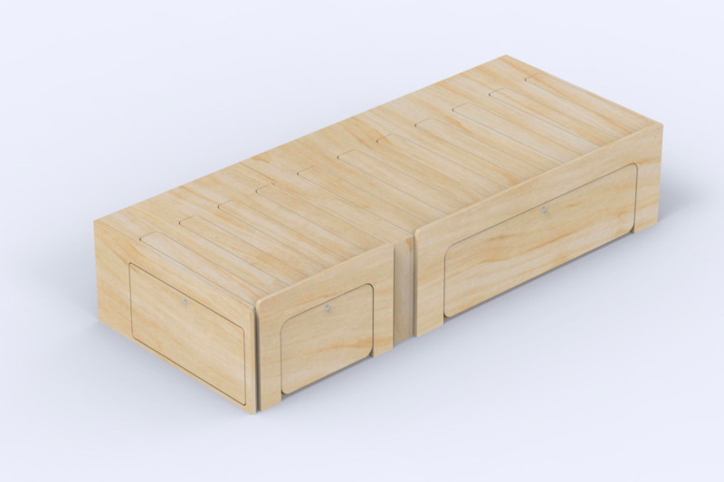 Large Sliding Bed B130 - Van Conversion | Simple Vans