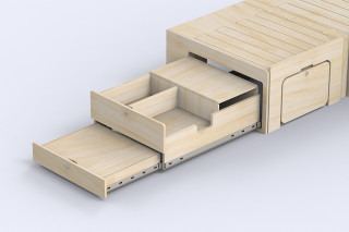 Tiroir Cuisine arrière D8 - pour lit peigne B120, B4 & B | Simple Vans