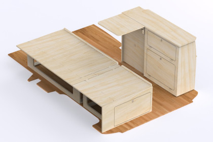 Kit complet The Minimalist V2 - Aménagement VW T5/T6 | Simple Vans