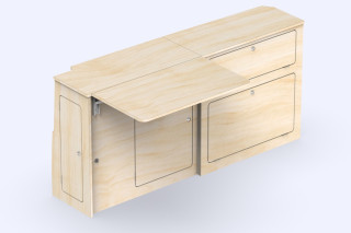 Unité Latérale Grande Table A3v2 - Aménagement VW T5 /T6 | Simple Vans