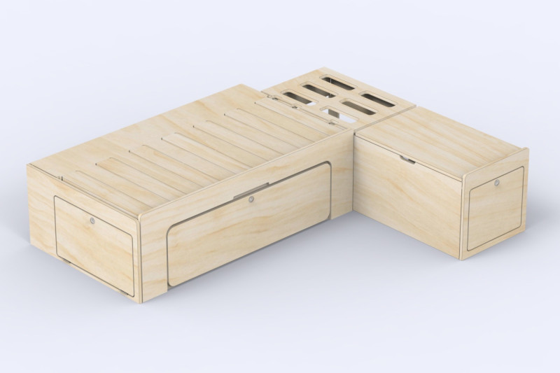 Compact Sliding Bed B4 - Van Conversion | Simple Vans