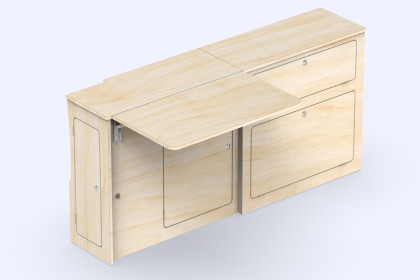 Large Table Side Unit L2 - Renault Trafic 3 Conversion | Simple Vans