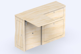 Seitenschrank Tisch A2v2 - Van-Umbau Renault Trafic 3 | Simple Vans