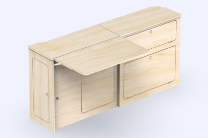 Unité Latérale Grande Table A3v2 pour Expert / Jumpy 3 | Simple Vans