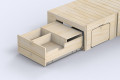 Rear Kitchen Drawer D8 for Sliding Bed B120, B4 & B130 | Simple Vans