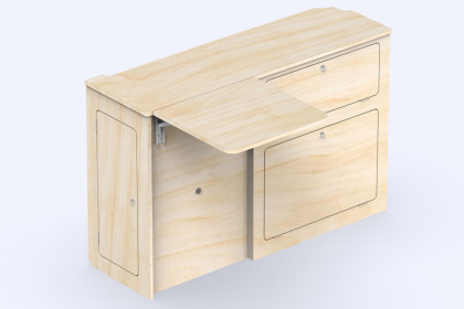Unité Latérale Table A2v2 - Aménagement Expert / Jumpy 3 | Simple Vans