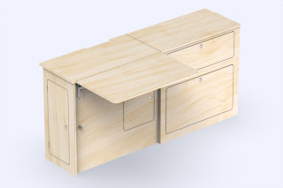 Large Table Side Unit L1 A4 - Trafic 3 Conversion | Simple Vans