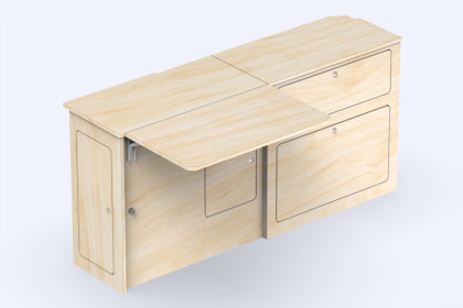 Unité Latérale Grand Table L1 A4 - Aménagement Expert / Jumpy