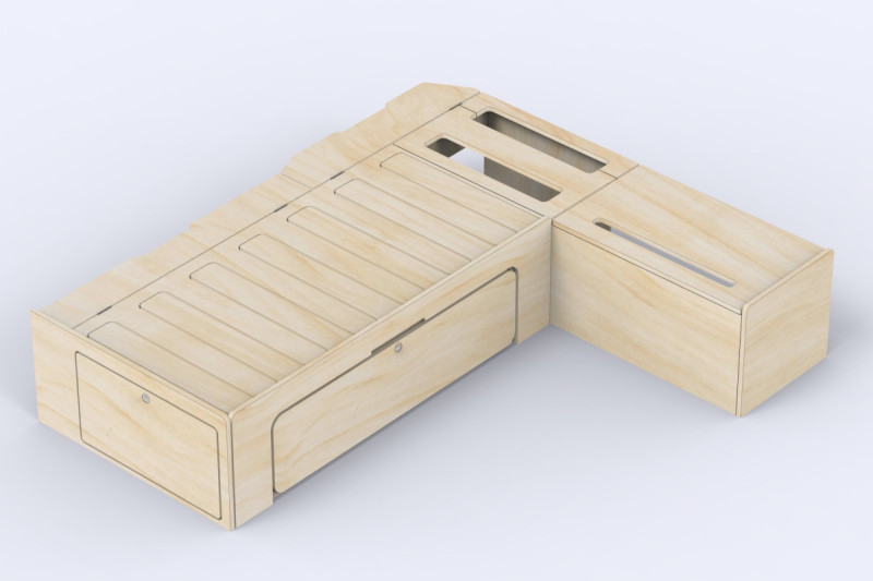 Lit Peigne Compact B4 - Aménagement de van | Simple Vans