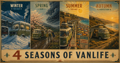 12 mois, classés du pire au meilleur pour la Vanlife (et août n'est même pas dans le top 5)